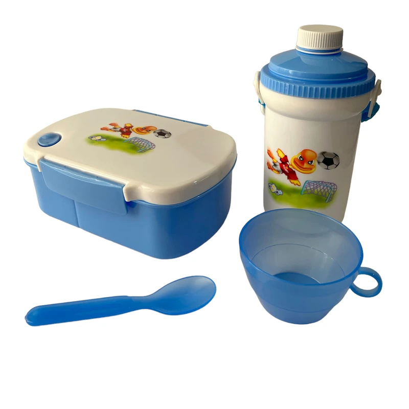 قمقمه کودک طرح اردک گنجایش 0.7 لیتر به همراه ظرف غذا