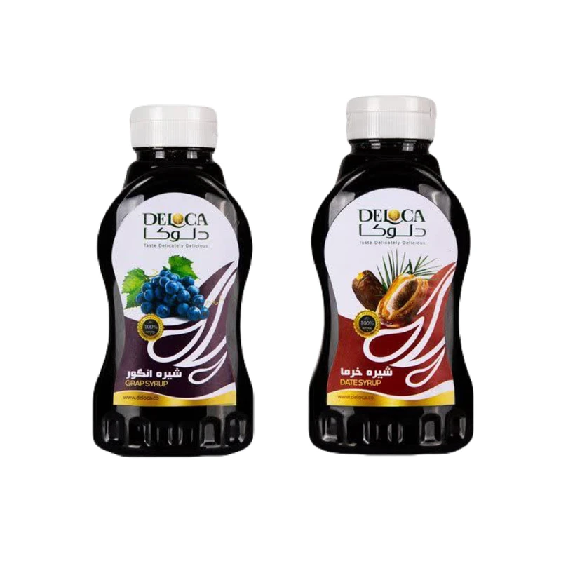 شیره خرما و انگور دلوکا - 250 گرم بسته 2 عددی