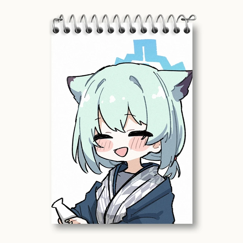 دفتر یادداشت 50 برگ خندالو مدل بازی آرشیو آبی (Blue Archive) کد 34385