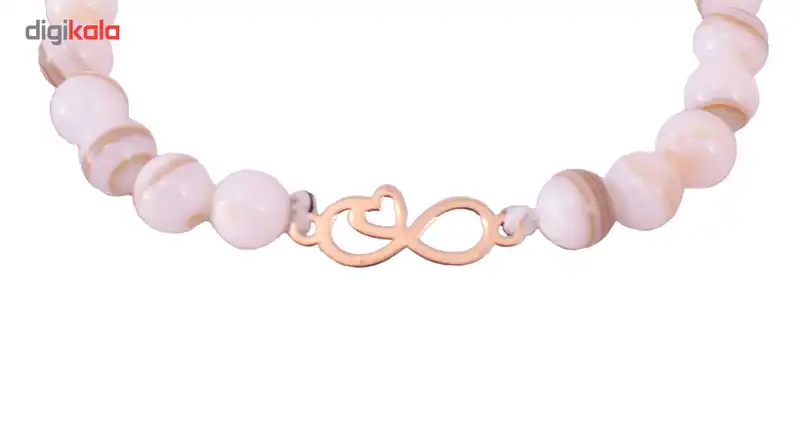 دستبند طلا 18 عیار زنانه طرح قلب بی نهایت مدل 621-ps