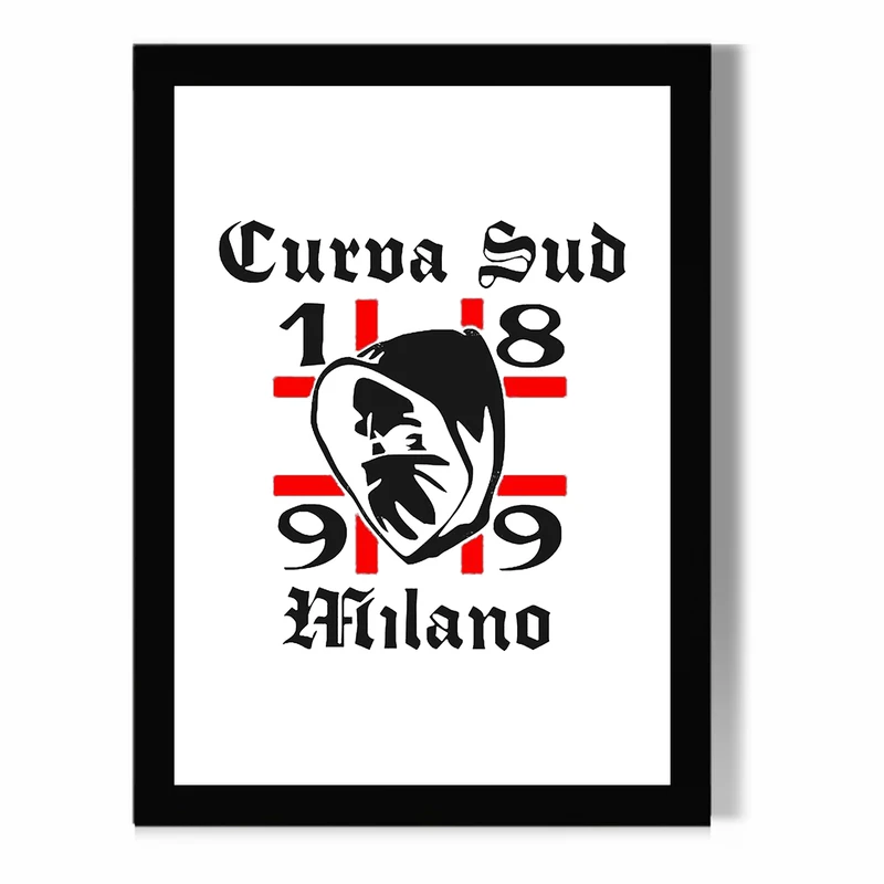 تابلو مدل دیواری طرح آث میلان AC Milan کد FD578