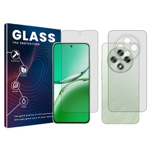Glass Resistant model Transparent screen protector suitable for Oppo A3 5G mobile phone Along with the phone back protector