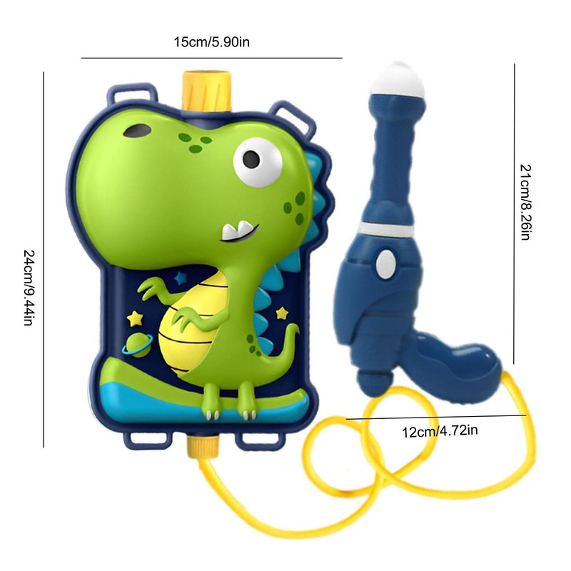 تفنگ آب پاش مدل کوله پشتی دایناسور