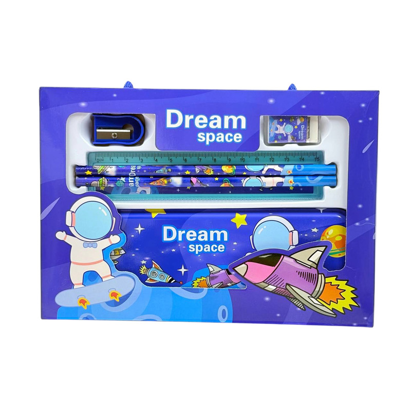 بسته لوازم تحریر مدل فضانورد پسرانه مجموعه 6 عددی