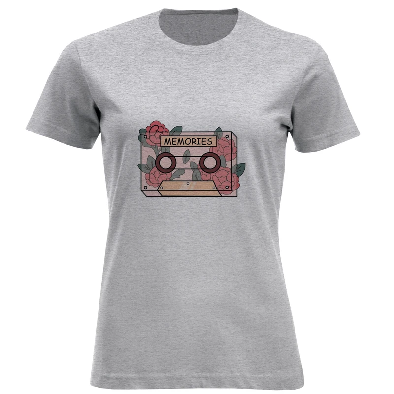 تی شرت آستین کوتاه زنانه مدل نوارکاست D881