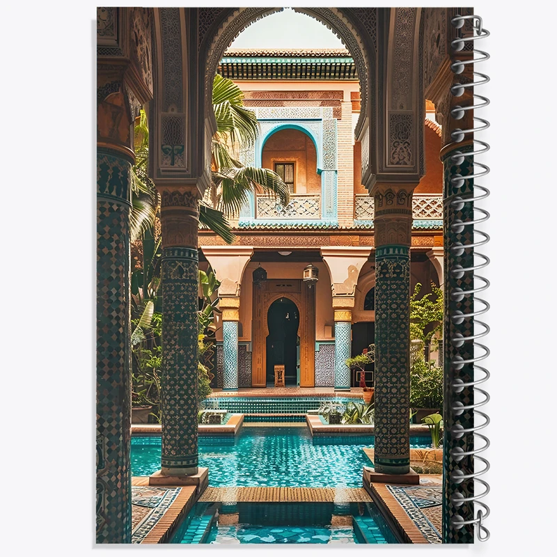 دفتر مشق 100 برگ خندالو طرح حیاط خانه کد F6350