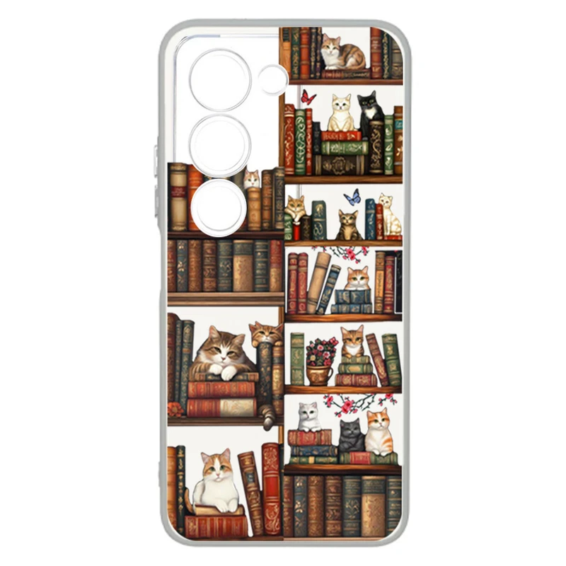 کاور طرح Cat & Books مناسب برای گوشی موبایل شیائومی Redmi 15 4G