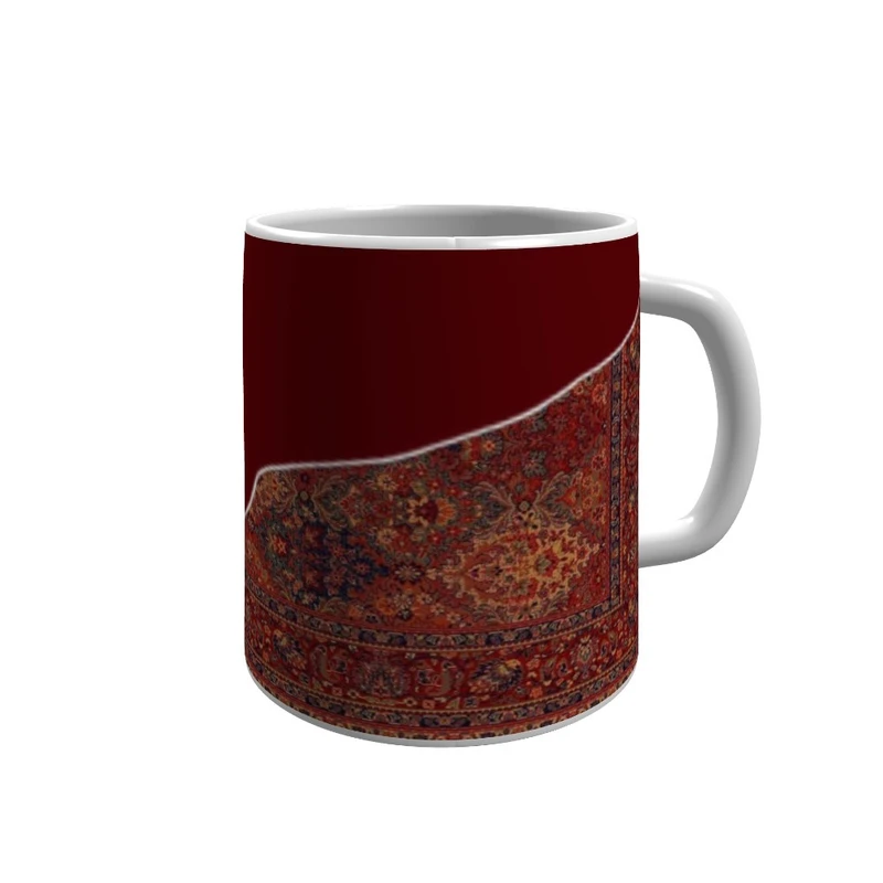 ماگ پاد آفرین مدل فرش ایرانی تلفیقی برش دار کد z115