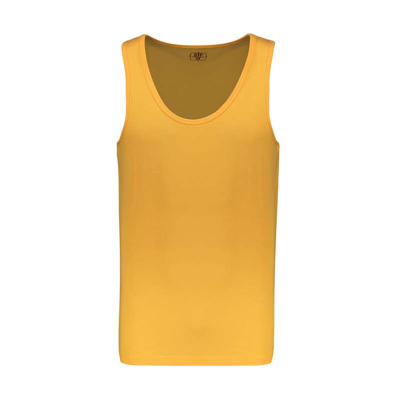زیرپوش بدون آستین مردانه برهان تن پوش مدل رکابی 16-01 رنگ زرد خردلی