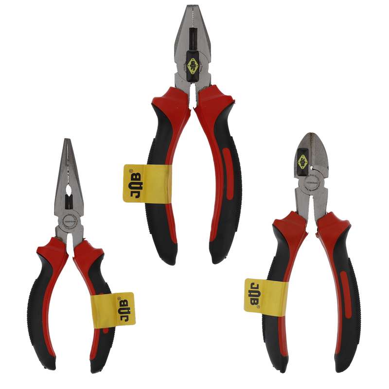 انبر دست و سیم چین و دم باریک جاب مدل  JB-600 مجموعه 3 عددی