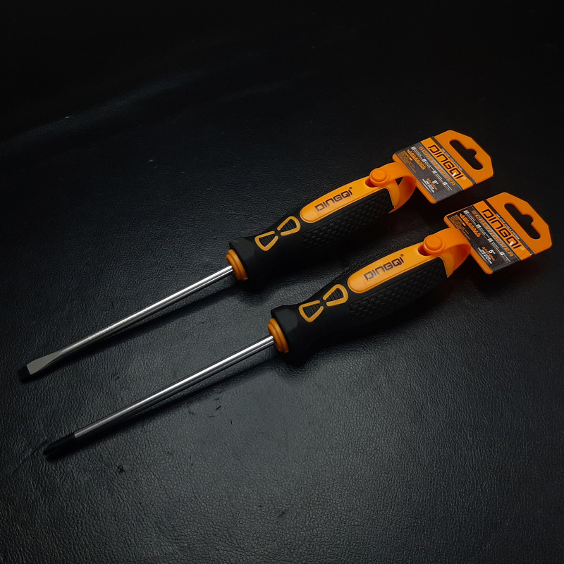 پیچ گوشتی یک سر چهارسو یک سر دو سو دینگشی مدل T682-15 بسته 2 عددی