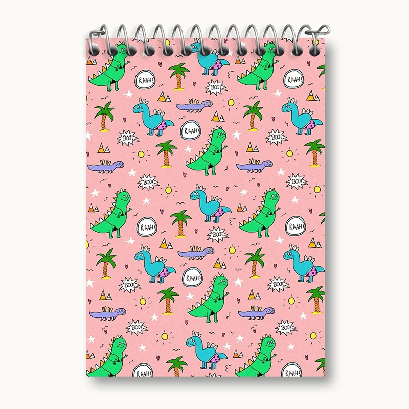 دفتر یادداشت 50 برگ خندالو مدل دایناسور کیوت کد N727