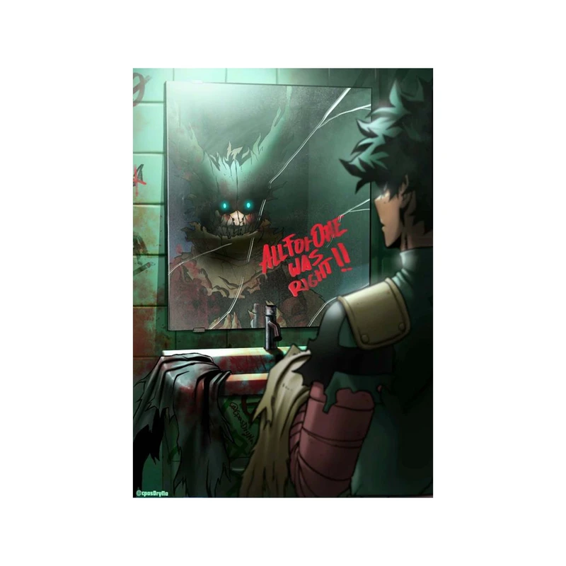 استیکر لپ تاپ و موبایل مدل انیمه طرح مدرسه قهرمانانه من ایزوکو میدوریا My Hero Academia Izuku Midoriya کد 3471