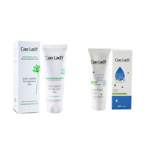 کرم مراقبت از پا چائولیدی مدل Soft Care حجم 50 میلی لیتر به همراه کرم مخصوص پوست‌های چرب چائولیدی مدل Moisturizing حجم 75 میلی لیتر