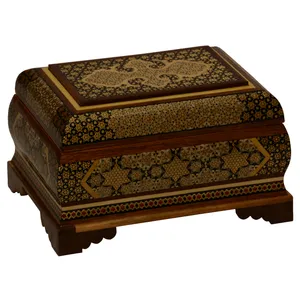 جعبه جواهرات خاتم کاری گالری گوهران مدل 1443