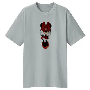 تی شرت لانگ آستین کوتاه زنانه مدل میکی کد LL92 رنگ طوسی