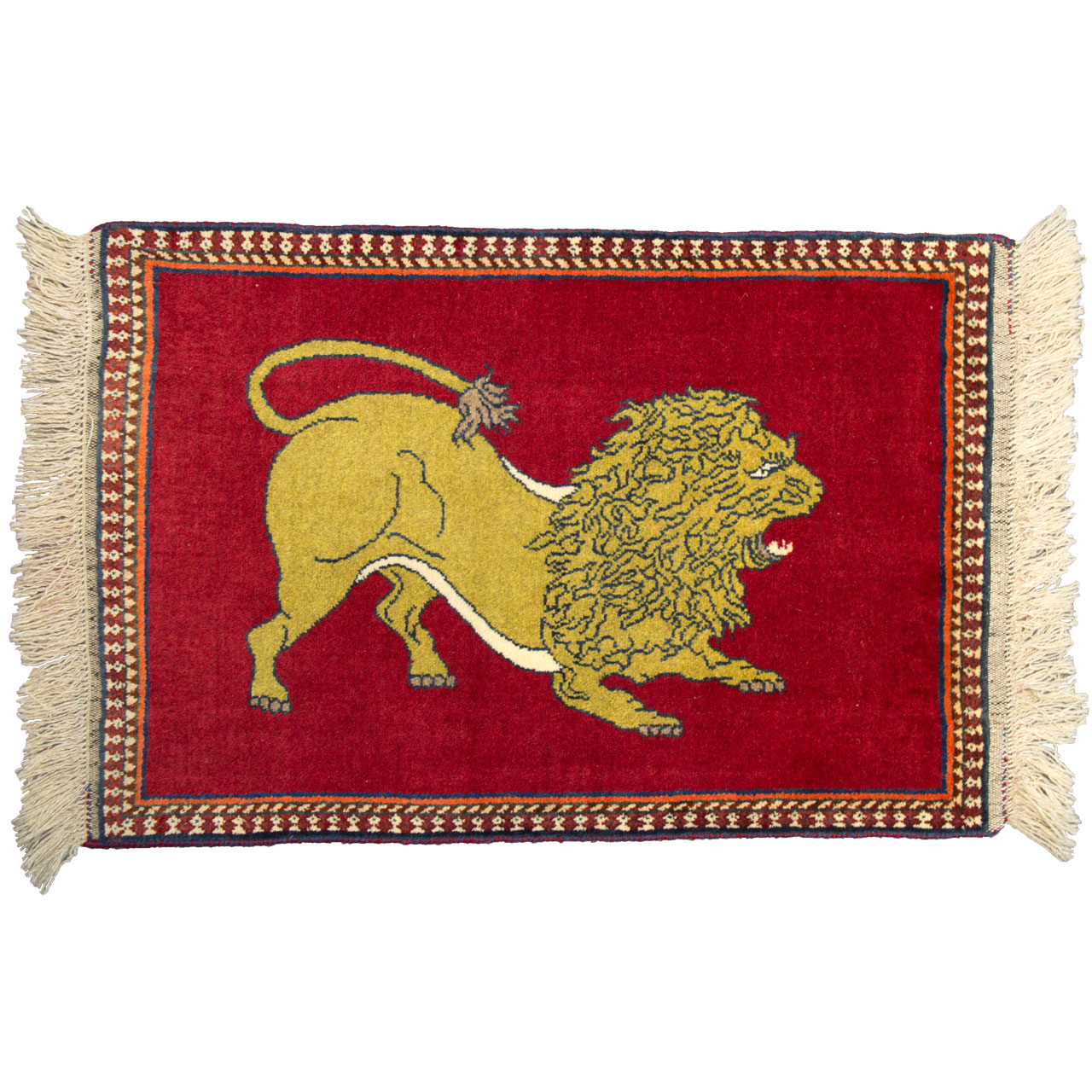 فرش یلمه نیم متری سلام  طرح شیر کد 5290E