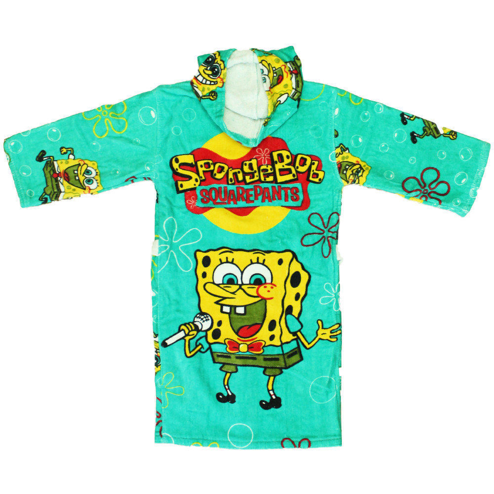 حوله پالتویی کودک ماهان طرح باب اسفنجی سایز 100 سانتی متر