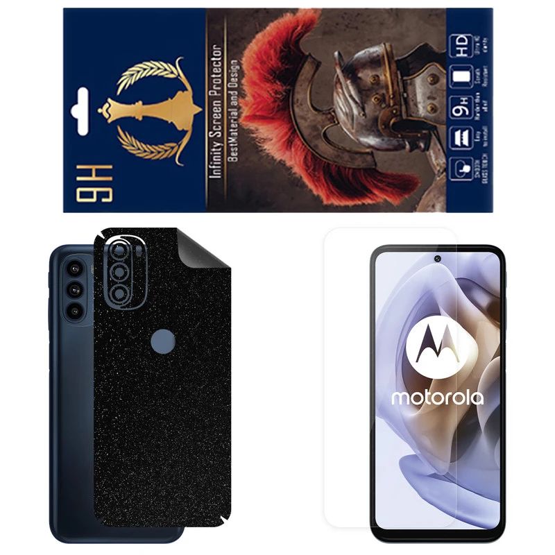 محافظ صفحه نمایش اینفینیتی مدل PRO مناسب برای گوشی موبایل موتورولا Moto G31 به همراه برچسب پوششی