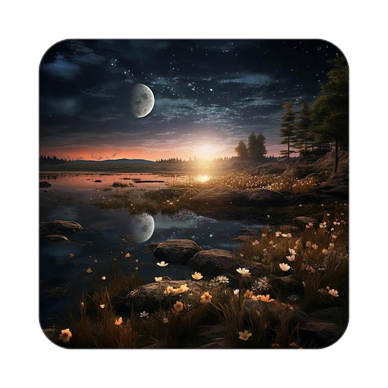 زیر لیوانی کاکتی طرح ماه و ستاره مدل mp54656