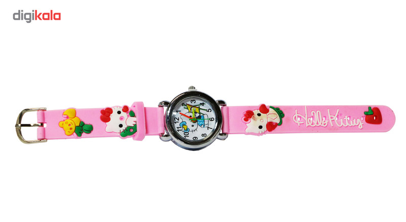 ساعت مچی عقربه ای دخترانه مدل Kitty-Pink-7823