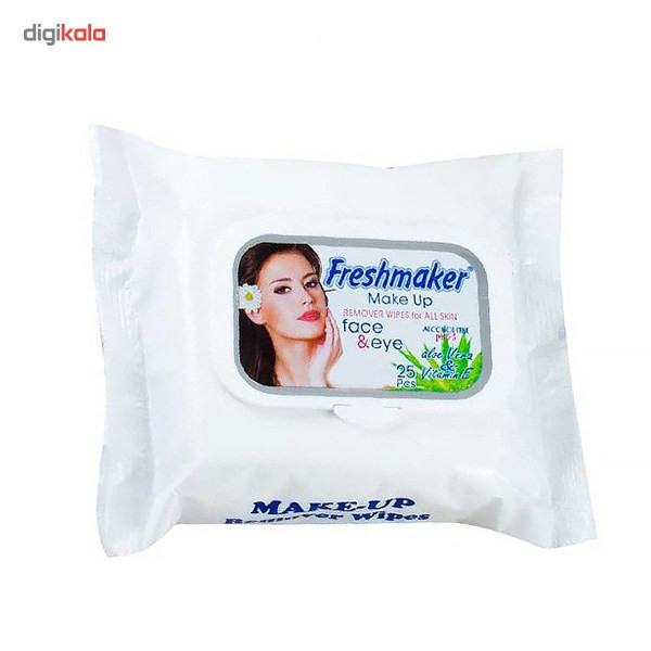 دستمال مرطوب فرش میکر پاک کننده آرایش - بسته 25 عددی