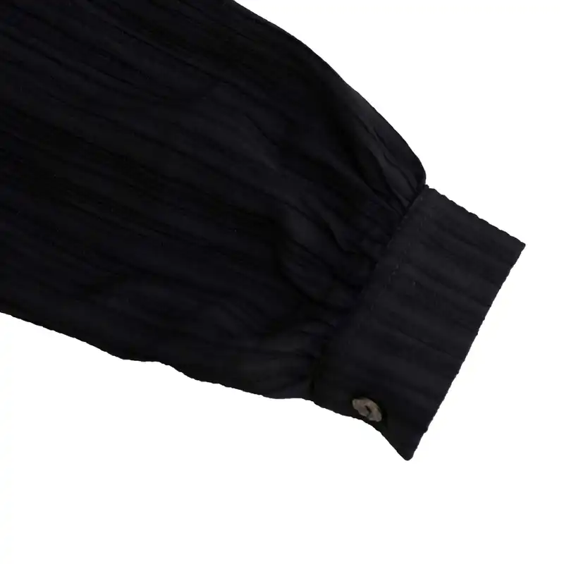 پیراهن زنانه هیژا مد مدل 123 چین دار بلند رنگ مشکی