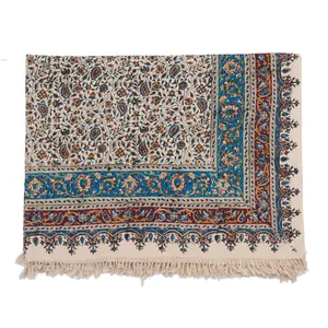سفره قلمکار اثر رستا طرح 56-11-118 سایز 200 × 135 سانتی متر