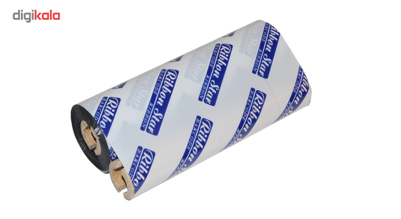 ریبون پرینتر لیبل زن حرارتی ریبون استار مدل 110mmx75M WAX بسته 60 عددی