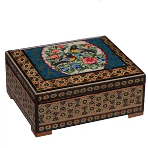 جعبه جواهرات خاتم کاری گالری گوهران مدل 1452