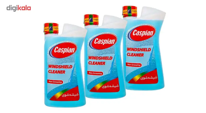 شیشه ی شوی خودرو کاسپین مدل non-smearing حجم 1 لیتر بسته 3 عددی