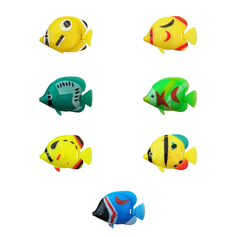 ماهی تزئینی آکواریوم مدل دم متحرک کد M06 مجموعه 7 عددی