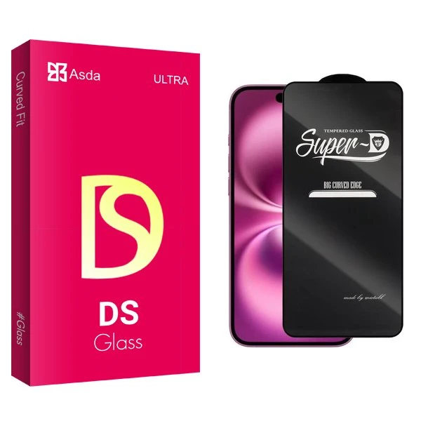 محافظ صفحه نمایش آسدا مدل DS2 SuperD مناسب برای گوشی موبایل اپل iPhone 16