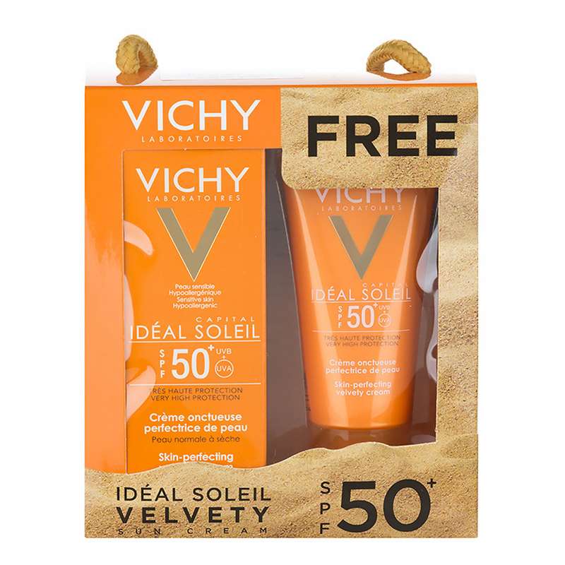 کرم ضد آفتاب ویشی با +SPF50 حجم 50 میلی لیتر بسته 2 عددی
