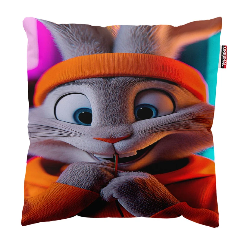 کوسن پاد آفرین مدل خرگوش کد 871 سایز 30*30 سانتی متر