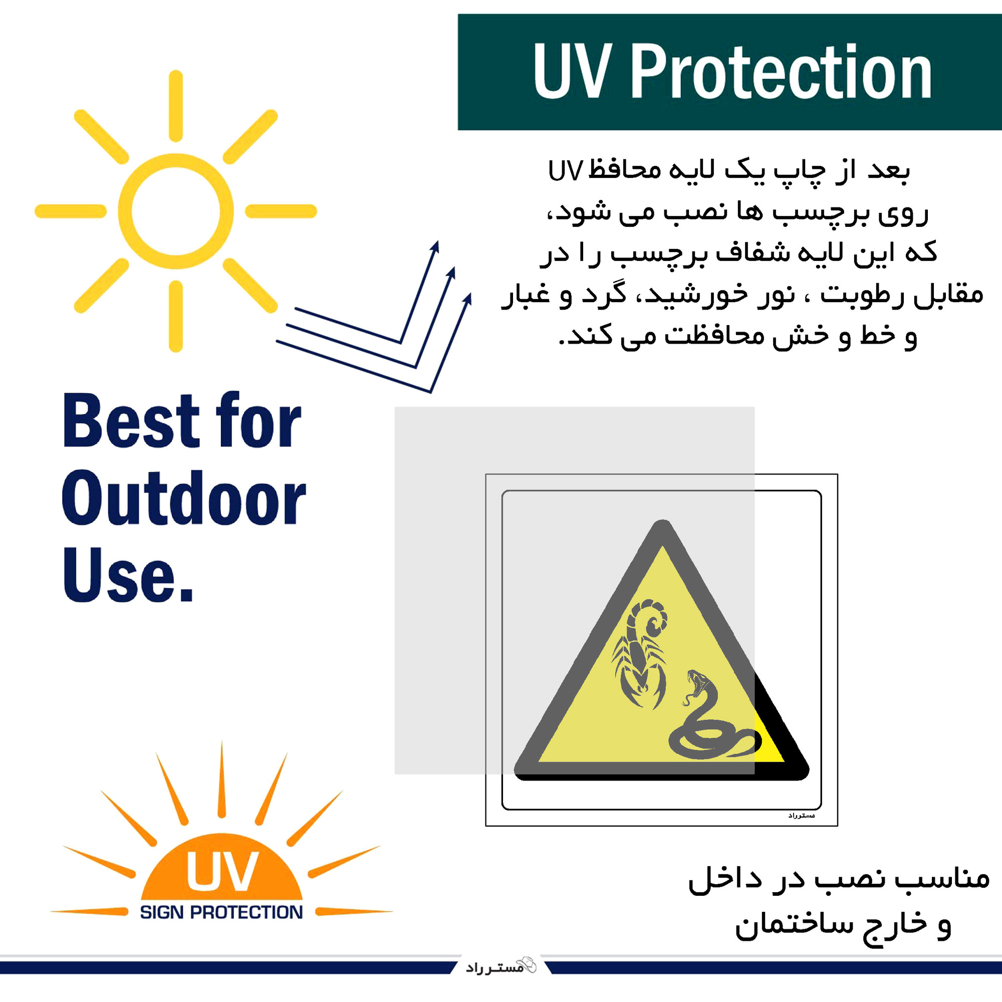 برچسب ایمنی مستر راد طرح خطر گزش مار و عقرب مدل HSE-OSHA-471