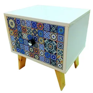 میز عسلی کشو دار مدل sma - 112