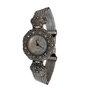 ساعت مچی عقربه ای نقره زنانه اچ اف مدل glsr-1051