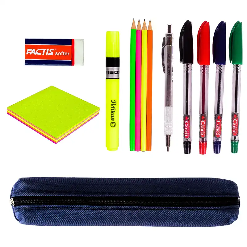 مجموعه 15 عددی لوازم تحریر مدل happy school