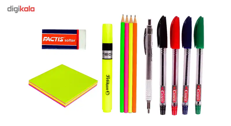 مجموعه 15 عددی لوازم تحریر مدل happy school