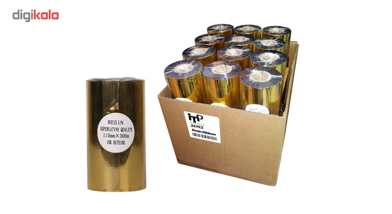 ریبون پرینتر لیبل زن مدل آی تی پی Resin 110mm x 300m بسته 24 عددی