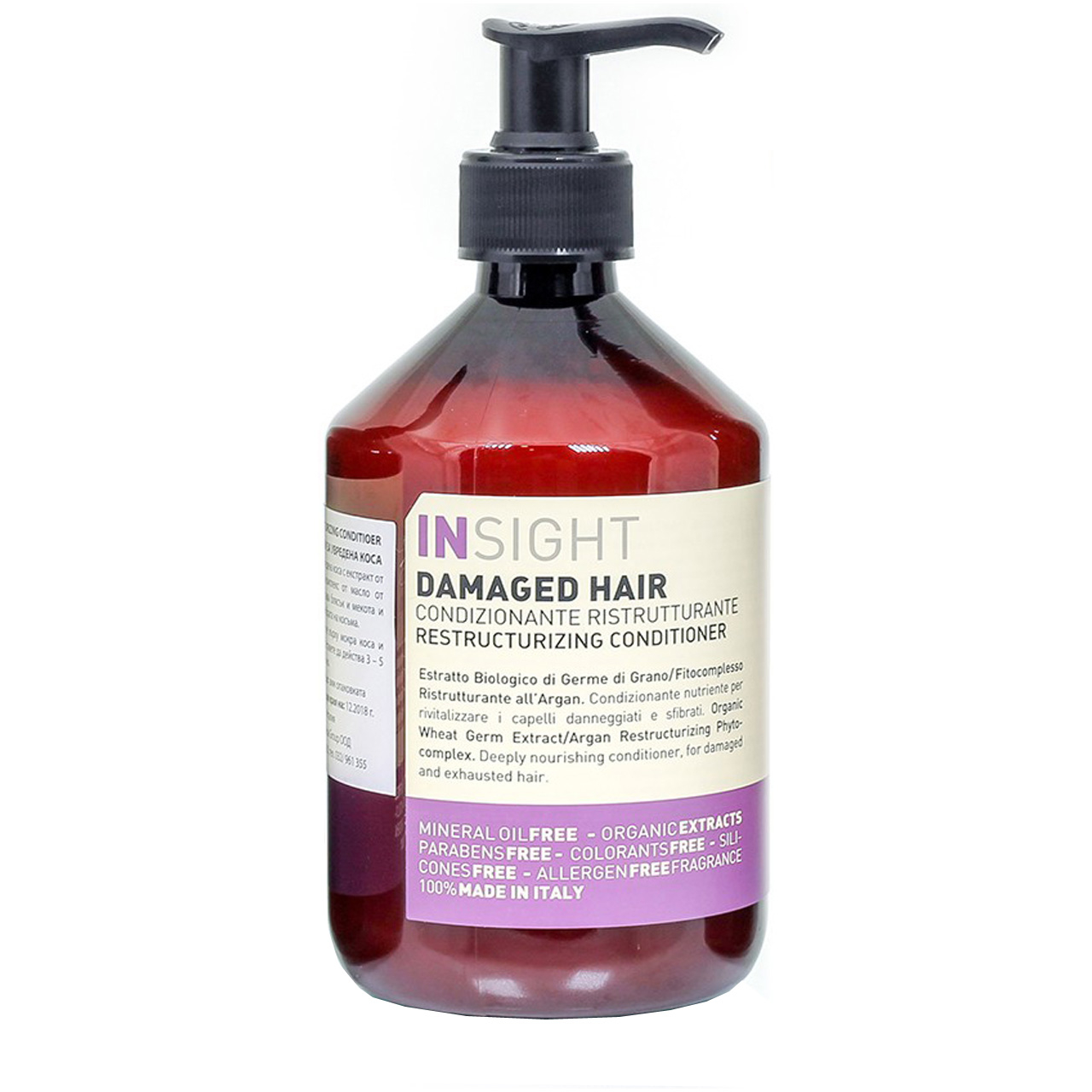 نرم کننده مخصوص موهای آسیب دیده اینسایت مدل Damaged Hair حجم 500 میلی لیتر
