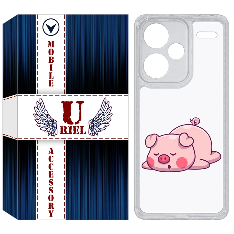 کاور یوریل مدل Clear کد 42 طرح پیگی مناسب برای گوشی موبایل شیائومی Redmi Note 13 Pro Plus