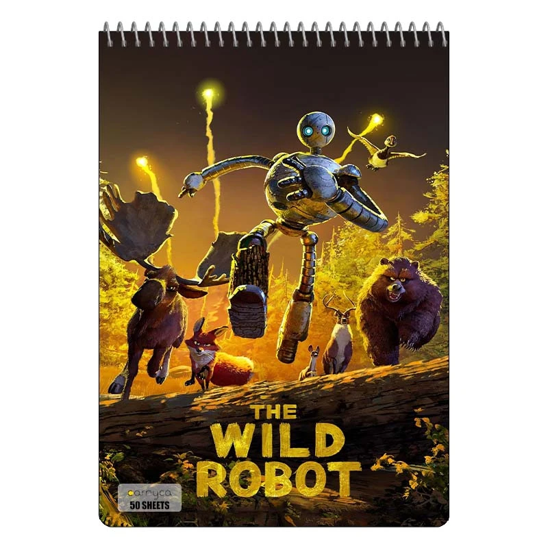 دفتر نقاشی 50 برگ سیمی کارنیکا طرح ربات وحشی The Wild Robot کد 52838