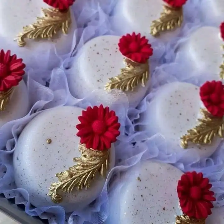 قالب فوندانت به گز مدل گل داوودی