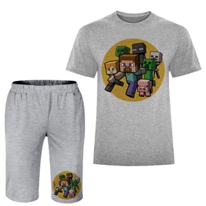 ست تی شرت و شلوارک مردانه مدل ماینکرفت A201