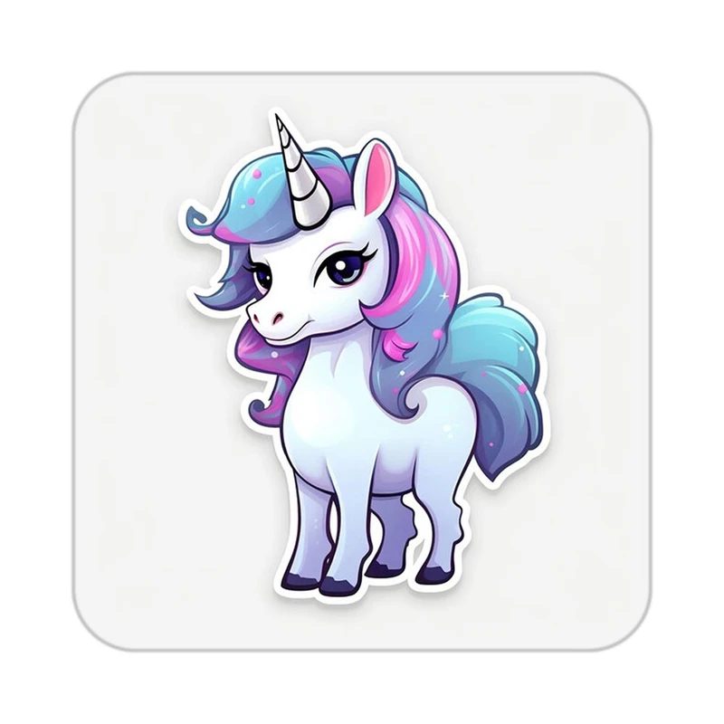 زیر لیوانی کاکتی طرح اسب تک شاخ و یونیکورن مدل mp31195