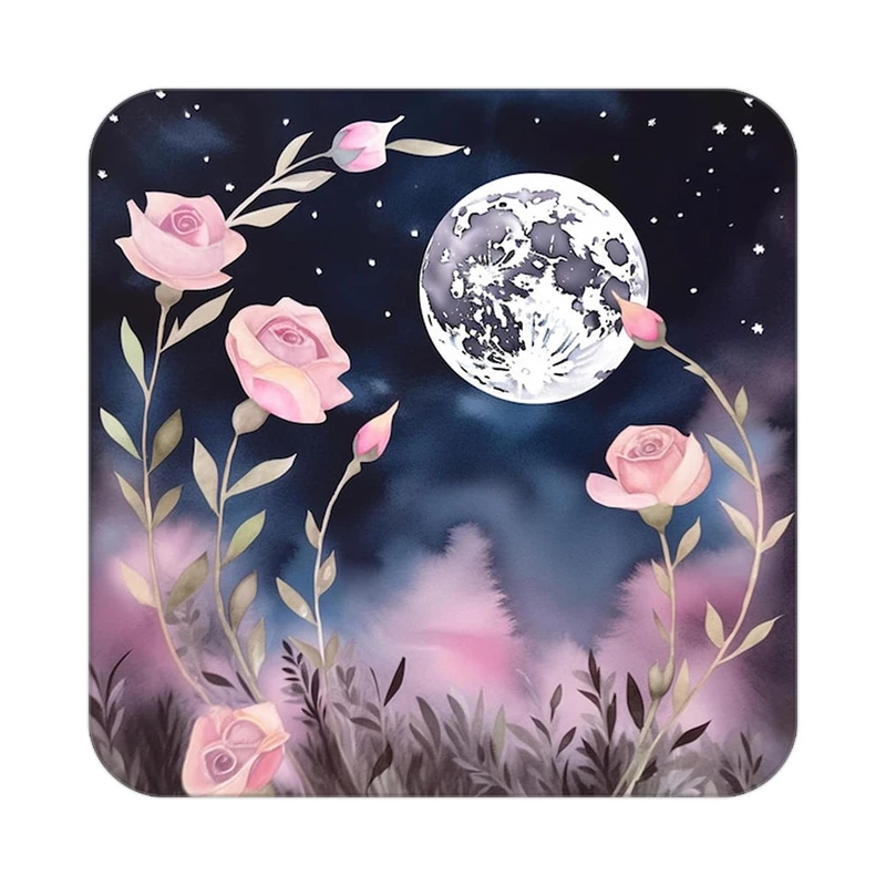 زیر لیوانی کاکتی طرح ماه و ستاره مدل mp53457