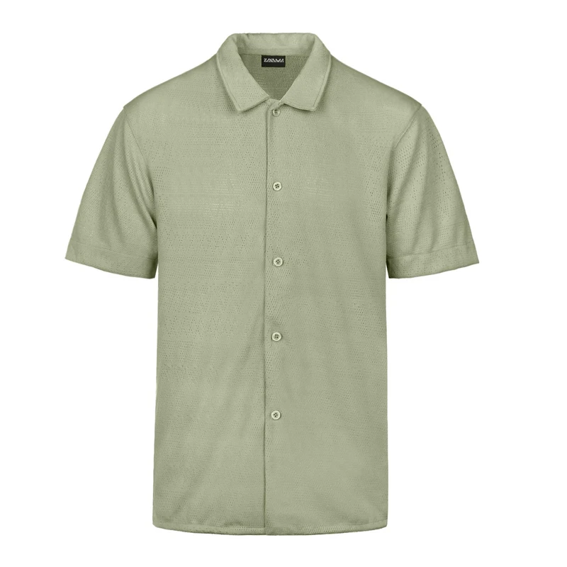 پیراهن آستین کوتاه یقه برگردان مردانه مدل SB-SS-041704