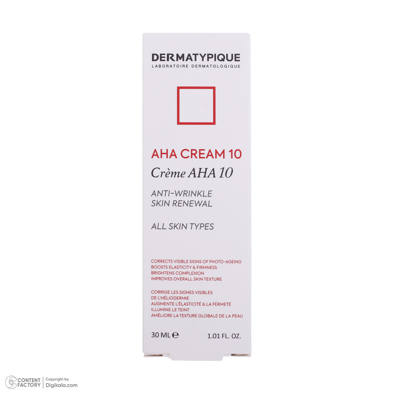 کرم لایه بردار پوست درماتیپیک مدل AHA 10 حجم 30 میلی لیتر